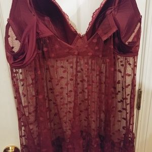 Burgundy lingerie